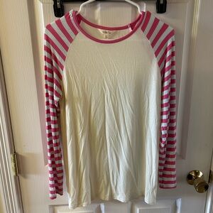 Matilda Jane Pink Trim White Top